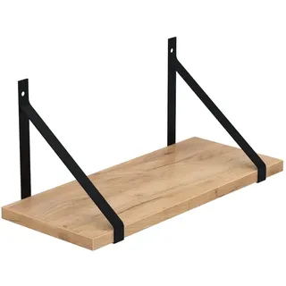 AKKE Hängeregal Gino Wandregal Kinderzimmer Küche Wohnzimmer Badezimmer Loft Büro Regale für Wände Regalbrett für Wand-Deko Küchenregal Moderne Wandboard Bücherregal Wand Craft Gold 50x20 cm