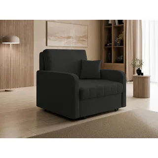 Mirjan24 Schlafsessel Viva Silk I Polyester 102 x 85 x 98 cm Schwarz mit Kissen