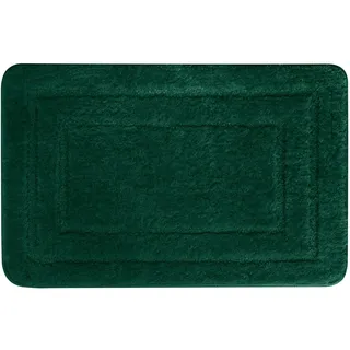 Euromat Badezimmerteppich rutschfeste Weichen Mikrofaser Badematte Badteppich Badvorleger (Grün, Teppich 50x80 cm)