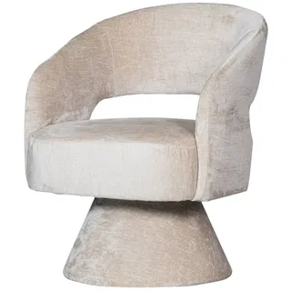 Woood Drehsessel Ebba Chenille 71 x 82 x 71 cm Beige drehbar