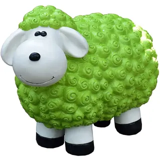Geschenkestadl Dekofigur Schaf Susanne in grün Bunte Schafe Tier Figuren für Haus und Garten