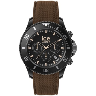 ICE-Watch ICE chrono Black brown - Schwarze Herrenuhr mit Silikonarmband - Chrono - 020625 (Large)