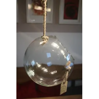 Hängende Glaskugel, Durchm. 20 cm, Fensterdeko Glaskugel z.Bepflanzen o. Dekor.