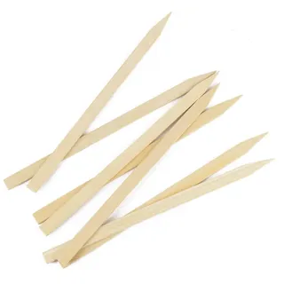 DayBays 1000 Stk. Flachspieße aus 100% Bambus 25 cm Flache für Kebap (Adana) mit Scharfe und Flache Spitze