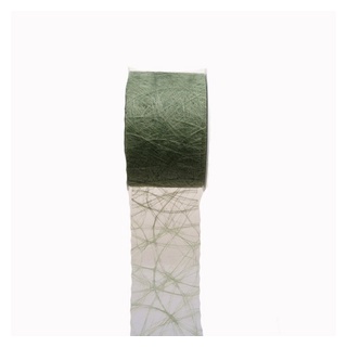 Deko AS Tischläufer Sizoweb Tischband-Hussenband- olive-moosgrün-7,9 cm breit-50 Meter auf