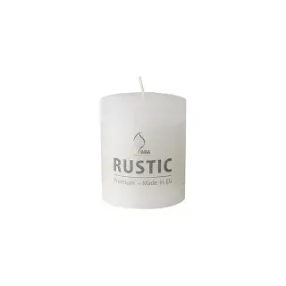 Papstar Rustic Tischkerze, durchgefärbt 95778 , 1 Karton = 6 Stück, rot