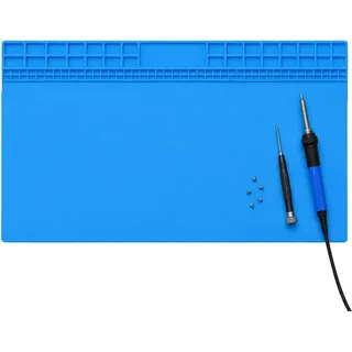 Lötmatte Extra Groß Silikon 70 * 40cm Magnetmatte Soldering Mat Arbeitsunterlage Werkstatt Antistatik Werkbank Matte 500°C Hitzebeständige für Reperatur Schweißen DIY Perlen