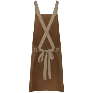 KARLOWSKY Karlowsky, Kochschürze, Latzschürze Urban-Look mit Kreuzbändern und Tasche, (One Size)
