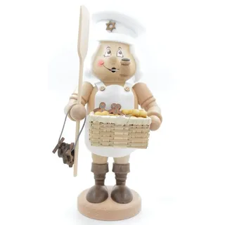Schweda Wichtel Räuchermann 35 cm Weiß
