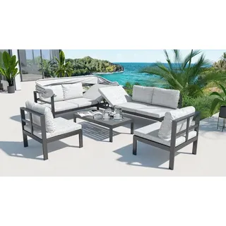 OUTFLEXX Gartenlounge-Set schwarz