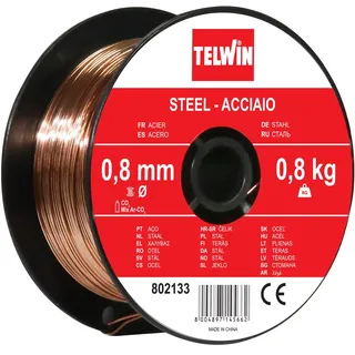 Telwin S.p.A. 802133 Stahlschweissdrahtspule Durchmesser 0,8 mm, 0,8 Kg,