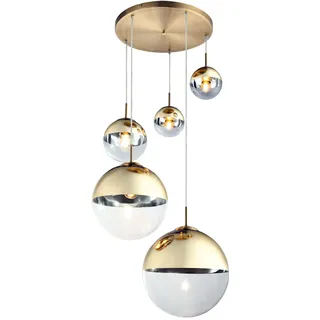 GLOBO 5-flg. E27 30 cm rund gold