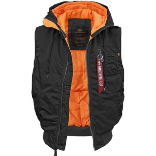 Alpha Industries Hooded MA-1 Vest (Sale) schwarz, Größe M