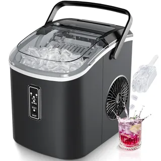 euhomy Eiswürfelmaschine 12kg/Tag 9 Würfel 6Min Selbstreinigung Tragbar Neu EUHOMY
