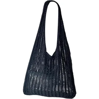 Allbestop Gehäkelte Mesh Strand Tote Bag, Boho Umhängetasche Sommer Boho Umhängetasche Tote Bag Handtasche Sommer Everyday Stroh Tasche Damen Für Reisen Einkaufen Und Urlaub