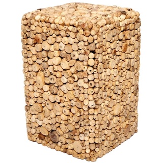 Brillibrum Hocker Treibholz Hocker Beistelltisch Schwemmholz Wurzelholz Hocker Naturholz Hocker kleiner Wurzel Tisch Blumenhocker Fußhocker Wurzelholzmöbel 45 cm