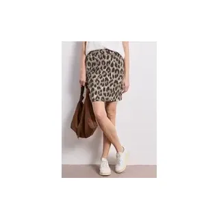 Street One Knielanger Rock mit Paperbag-Bund - Beige
