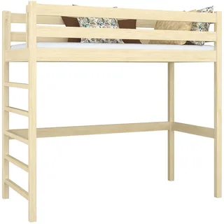 N-Wood Hochbett, Kiefer, Holz, Echtholz,Kiefer, 120x200 cm, FSC 100%, EN 71, Handmade in Europe, Handmade Quality, Hergestellt in Europa, Real Wood, Kinder- & Jugendzimmer, Kindermöbel, Kinderbetten, Hochbetten