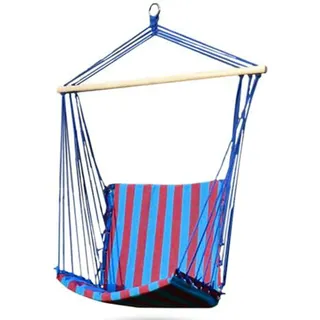 ZOLTA Hängematte 50x100cm - Indoor- und Outdoor- Hängeschaukel - Gartenzubehör - Camping Zubehör - Hängender Schaukelstuhl - Häng Hängematte - Hammock für Kinder und Erwachsene - Blau und Rot