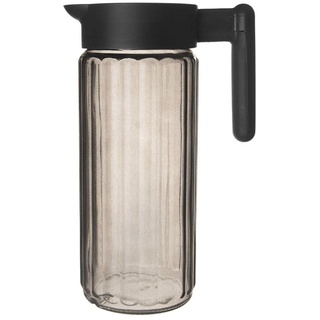 Glaskaraffe Glas Karaffe Glaskrug Wasserkrug Glaskanne mit Deckel und Griff EMBO 1,5 L