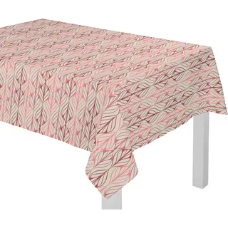 Tischdecke ADAM "Wave" Tischdecken Gr. B/L: 120 cm x 120 cm, quadratisch, bunt (natur, dunkelrot, rosa) Tischdecken nachhaltig aus Bio-Baumwolle,Made in Germany