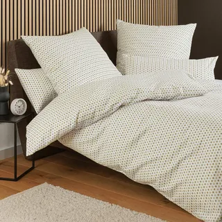 Janine Edelflanell Bettwäsche Chinchilla S 78071 Kissenbezug einzeln 80x80 cm | naturell - beige