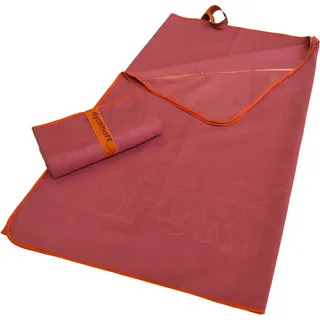 Dyckhoff Mikrofaser Handtuch mit Reißverschluss 80 x 180 cm marsala