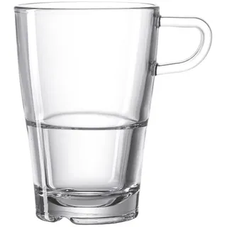 6er-Set Leonardo Latte-Macchiato-Becher Senso 350 ml Glas Transparent Klar