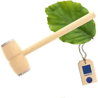 Hofmeister Holzwaren Fleischhammer Buchenholz Metall 28,5 cm Braun