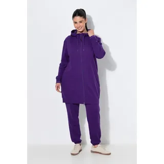Ulla Popken Damen Sweatjacke | Große Größen, Plus Size, Sweatjacke, Zierpaspel - 50-52