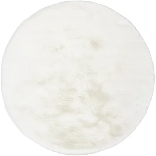 OCI DIE TEPPICHMARKE ROCKY SOFT Fellteppich Ø 120 cm Beige/Weiß