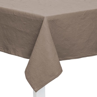 Tischdecke Juno, Taupe, Textil, Ornament, rechteckig, 160x260 cm, bügelfrei, Wohntextilien, Tischwäsche, Tischdecken