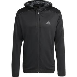 adidas Train Essentials Seasonal Kapuzenjacke Herren Schwarz L