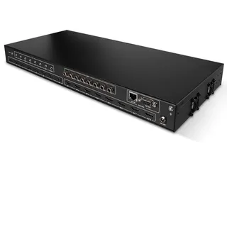 Lindy 38334 AV-Matrix-Umschalter, 3840 x 2160 Pixel, 18 Gbit/s, DTS, LPCM, Schwarz,