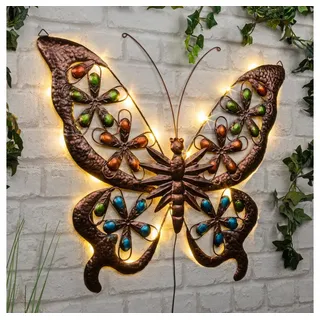 Hi Solar LED-Wanddeko SCHMETTERLING Kunststoff/Metall 1 St