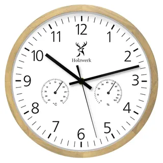 Holzwerk Germany Holzwerk Wanduhr 30 cm HW.Buche beige