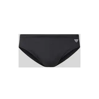 Badehose mit Logo-Patch, Black, XXL