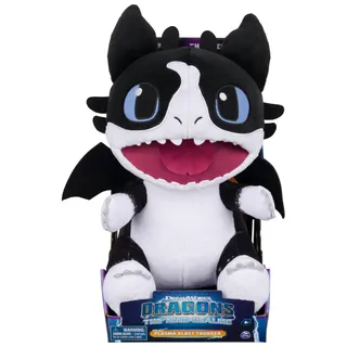 Spin Master Dreamworks Dragons Plasma Blast Plüschtier 28 cm Lila/Schwarz/Weiß