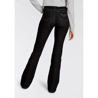 Bootcut-Jeans ARIZONA "Comfort-Fit" Gr. 72, L-Gr, schwarz (black) Damen Jeans Bootcut High Waist Bestseller