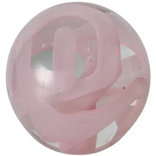 Boltze Home Briefbeschwerer, Hellrosa, Glas, Kugel, 8 cm, zum Stellen, Arbeitszimmer, Bürozubehör