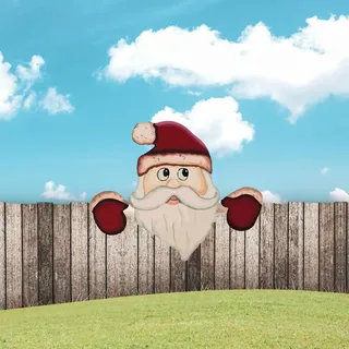 Grinchs Zaunspäher für den Außenbereich, Weihnachtsdekoration, Grinchs-Dekoration für Baumspitze, Garten, Wand, Urlaub, Whoville-Dekorationen, 4 Stück