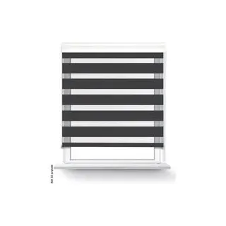 POCOline Doppelrollo mit Blende Easy-Fix anthrazit B/L: ca. 80x160 cm - Anthrazit