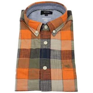 CAMEL ACTIVE Kurzarmhemd kariert Orange M