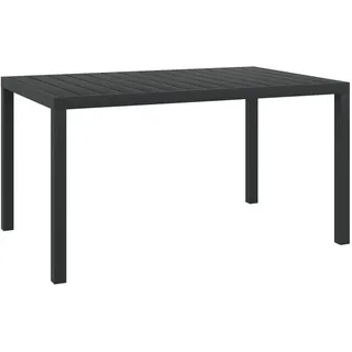 vidaXL Gartentisch 150 x 90 x 74 cm Schwarz