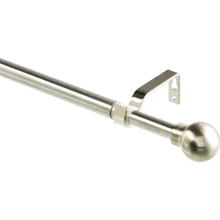 GARDINIA Vorhangstange Kugel 1-läufig Ø 19 mm 340 cm Silber/Weiß