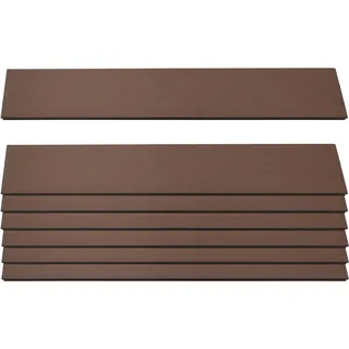MCW Windschutz 7er Set Latten 90 x 16 cm Braun WPC
