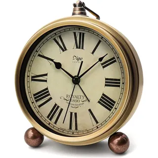 Attoe Gold Uhr, 5,2 Zoll Klassische Retro Tischuhr Europäischen Stil Vintage