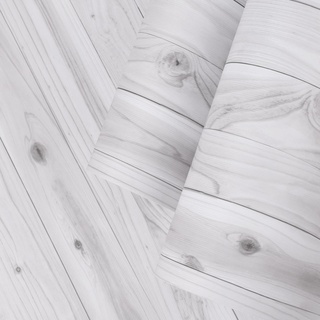 Ambiance Sticker Klebeband, Holz, weiß, grau, Meterware – selbstklebende Beschichtung, Küche, Möbel, Badezimmer – 60 x 3 m