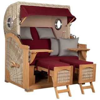 Strandkorb Rantum Grande Bullauge Teak PE Shell Dessin 594