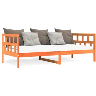 vidaXL Tagesbett ohne Matratze Wachsbraun 90x200 cm Massivholz Kiefer